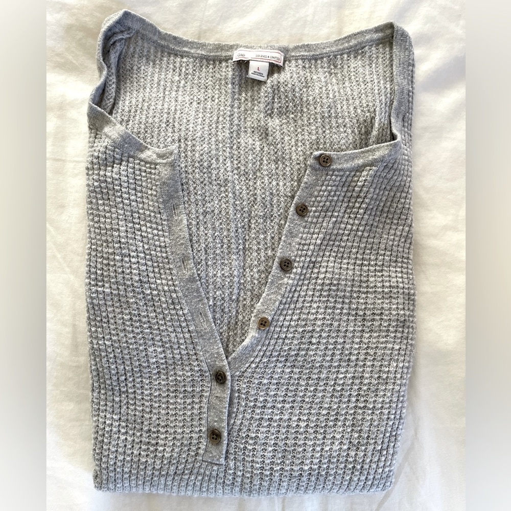 Gap Henley Soft Waffle Sweater